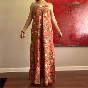 Wide Leg Strapless Jumpsuit